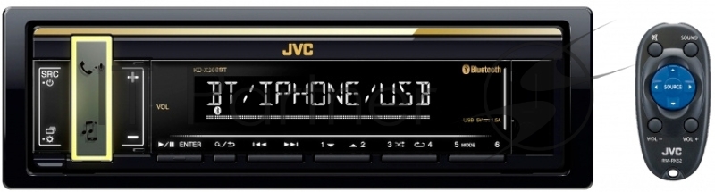 Автомагнитола JVC KD-X368BT 1DIN 4x50Вт