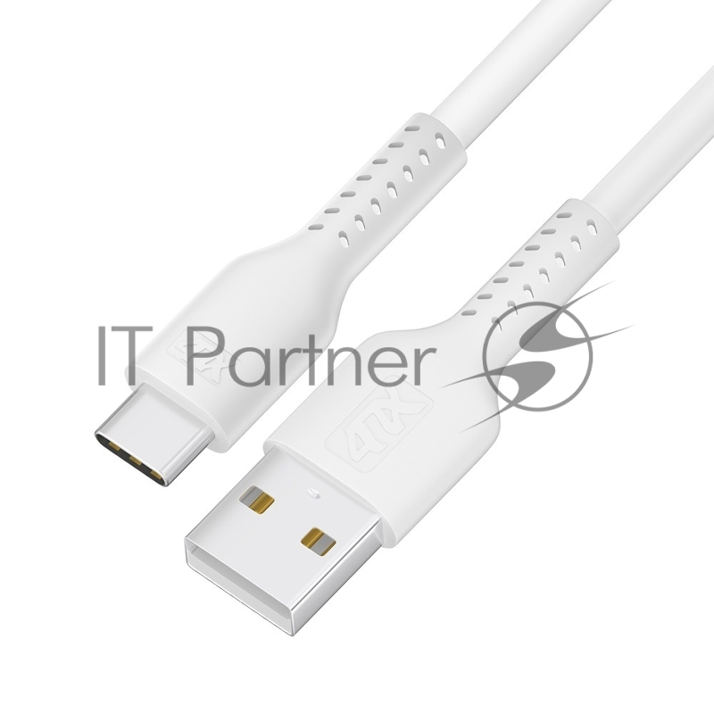 Кабель 0.5m TypeC, QC, белый, белый ПВХ