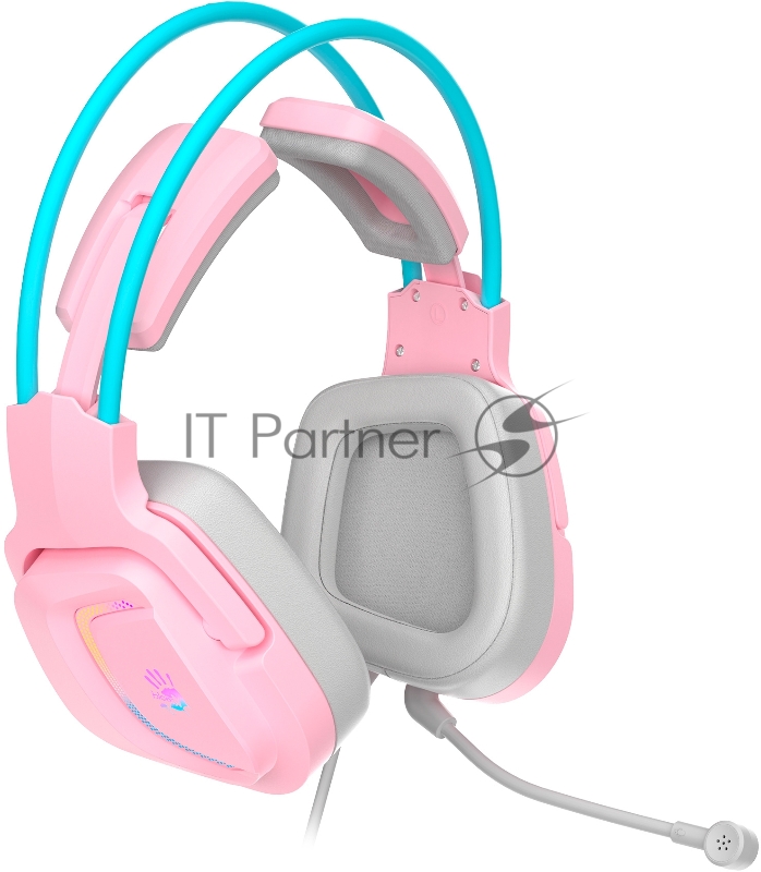 Наушники с микрофоном A4Tech Bloody G575 розовый/голубой (G575 /SKY PINK/ USB)