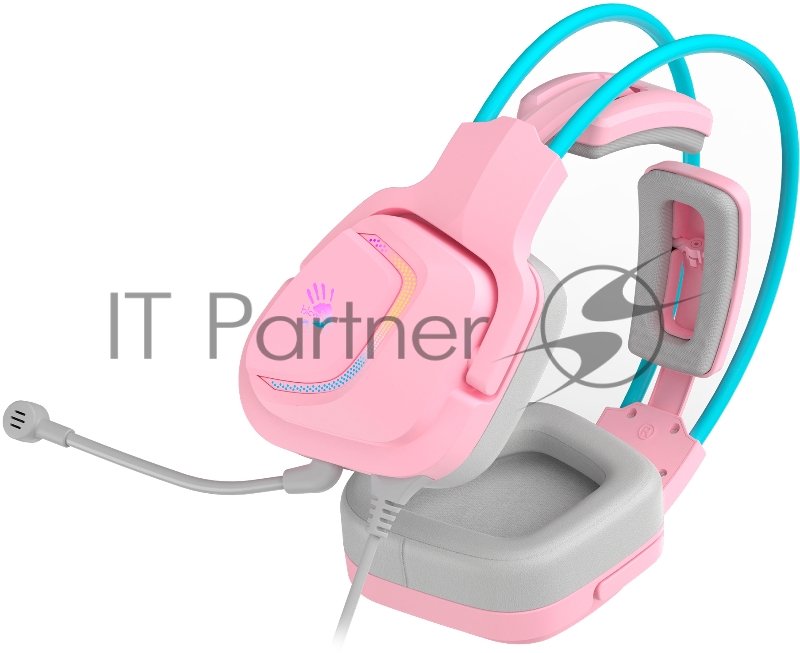 Наушники с микрофоном A4Tech Bloody G575 розовый/голубой (G575 /SKY PINK/ USB)