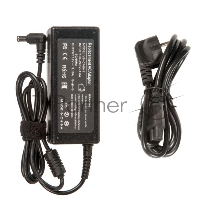 Блок питания для монитора и телевизора LCD 19V 3.10A 59W, 6.5x4.4мм