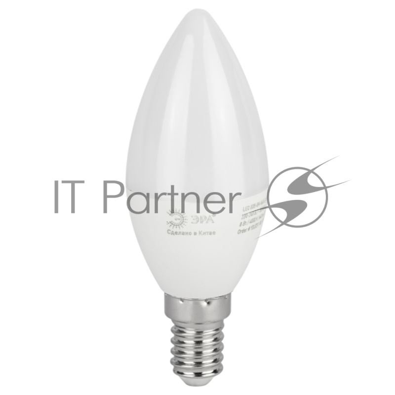 Лампа светодиодная B35-8W-840-E14 R (диод свеча 8Вт нейтр. E14) Эра Б0050200