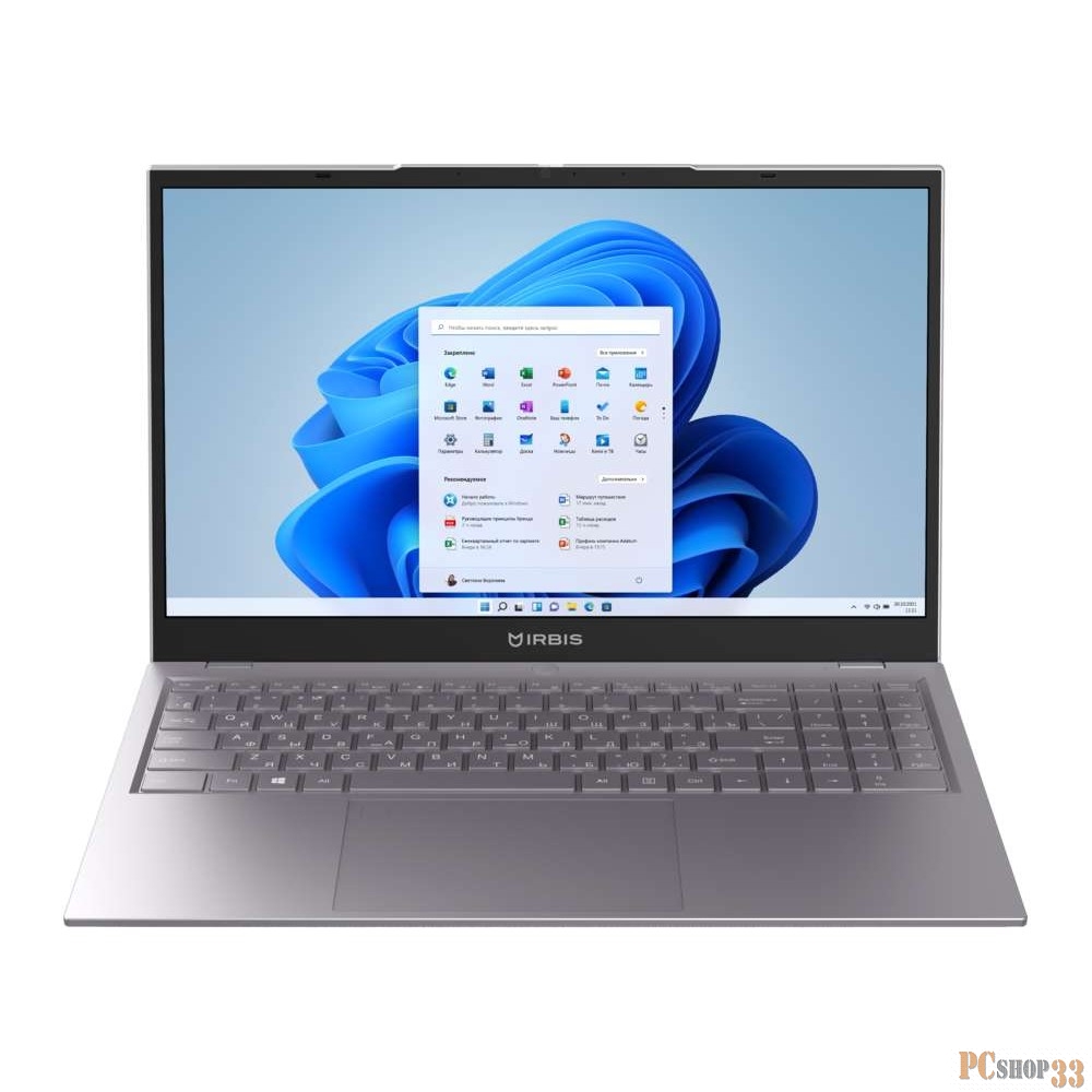 Ноутбук IRBIS 15NBP3503 15.6 Core i5-1155G7, 15.6LCD 1920*1080 IPS, 16GB sodimm PCDDR4 3200mhz+512GB NVEM SSD, AX wifi6, Front camera: 2MP with cover, 5000mha battery, metal case, type-c charger, W11P
