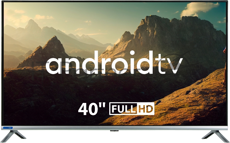 Телевизор LED Hyundai 40 H-LED40BS5008 Android TV Frameless серебристый FULL HD 60Hz DVB-T2 DVB-C DVB-S DVB-S2 USB WiFi Smart TV