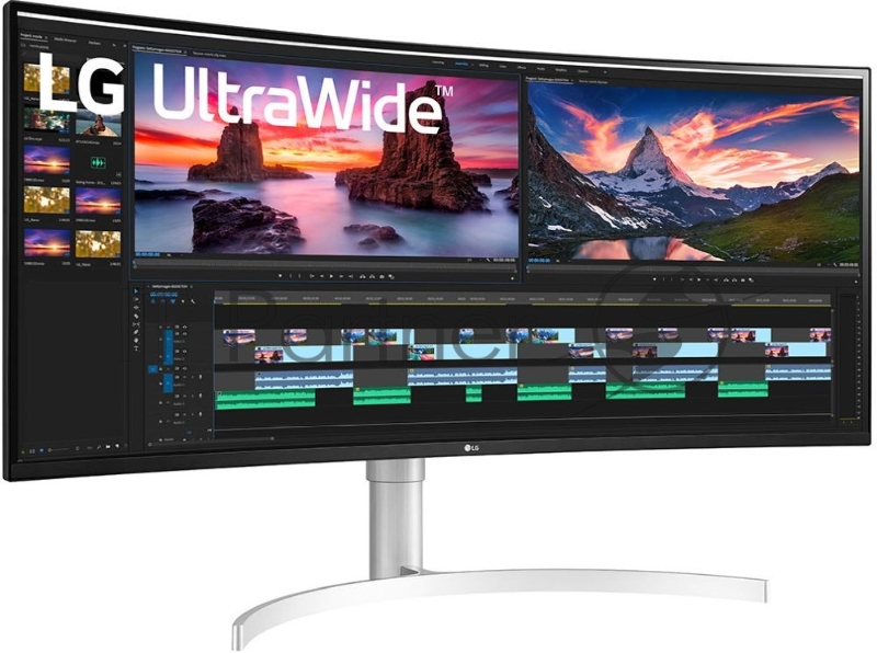 МОНИТОР 38 LG 38WN95C-W White Сurved (IPS, LED, Wide, 3840x2160, 144Hz, 1ms, 178°/178°, 450 cd/m, 1000:1, +DP, +2хHDMI,