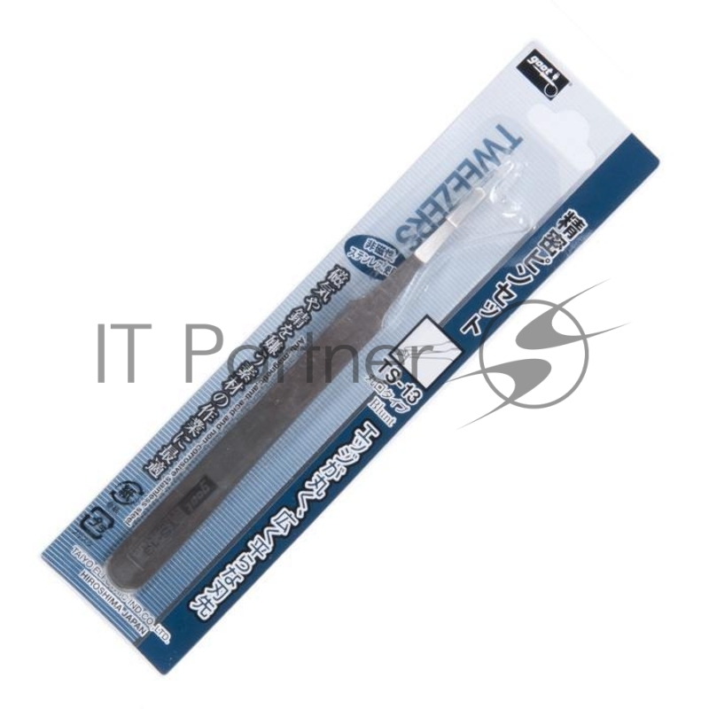 Пинцет прямой Goot TS-13 нерж.сталь (закругленный) антимагнитный, Япония