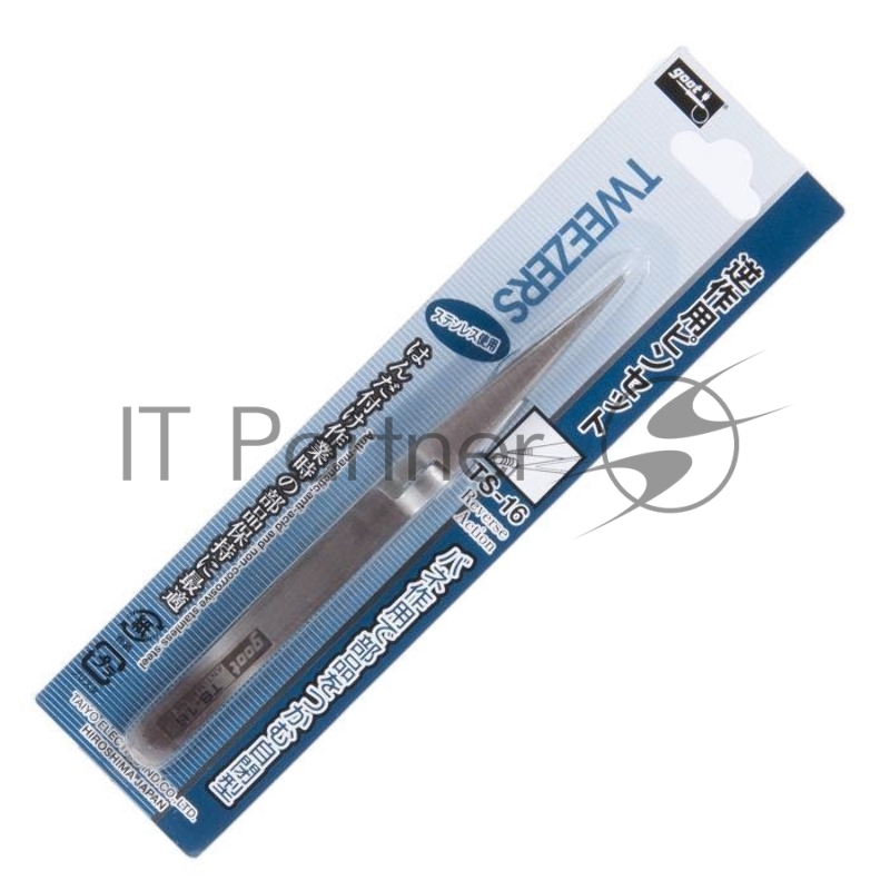 Пинцет прямой Goot TS-16 нерж.сталь (обратный) антимагнитный, Япония