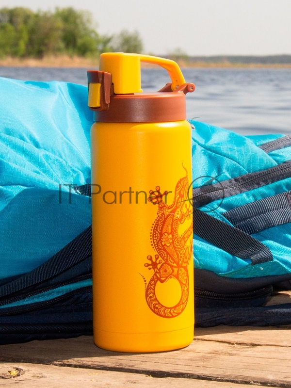 Термокружка Арктика 702-500 0.5л. желтый/коричневый (702-500/LIZ)