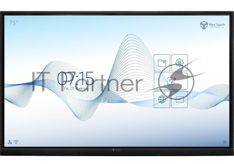 Интерактивная панель NexTouch Nextpanel 75S KR 203 AA- W0 IFCKR2INT75 75 IR Android 9.0 Intel Core i3 DDR4 8Gb SSD 256Gb 560132021, 28.12.2022 4K (3840x2160) WiFi