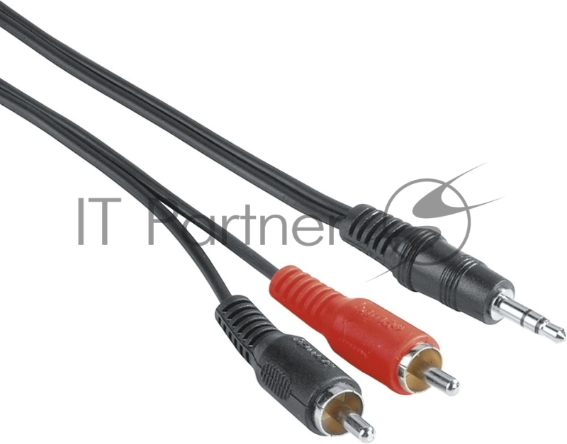 Кабель аудио Hama H-205106 Jack 3.5 (f)/2хRCA (f) 2м. черный (уп.:1шт) (00205106)