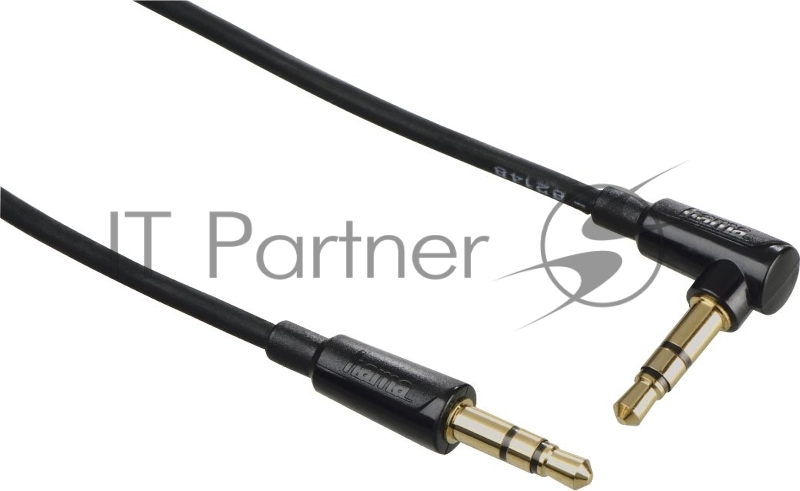Кабель аудио Hama H-205113 Jack 3.5 (f)/Jack 3.5 (f) 0.75м. Позолоченные контакты черный (уп.:1шт) (00205113)