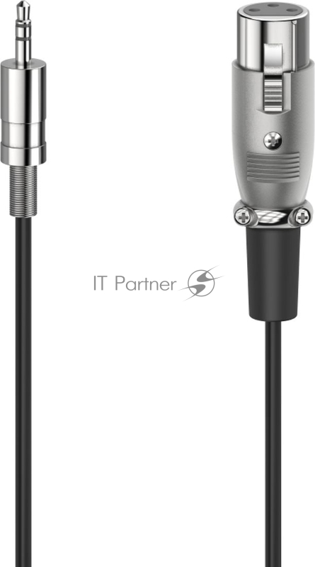 Адаптер аудио Hama H-205311 Jack 3.5 (m)/XLR (f) черный (уп.:1шт) (00205311)