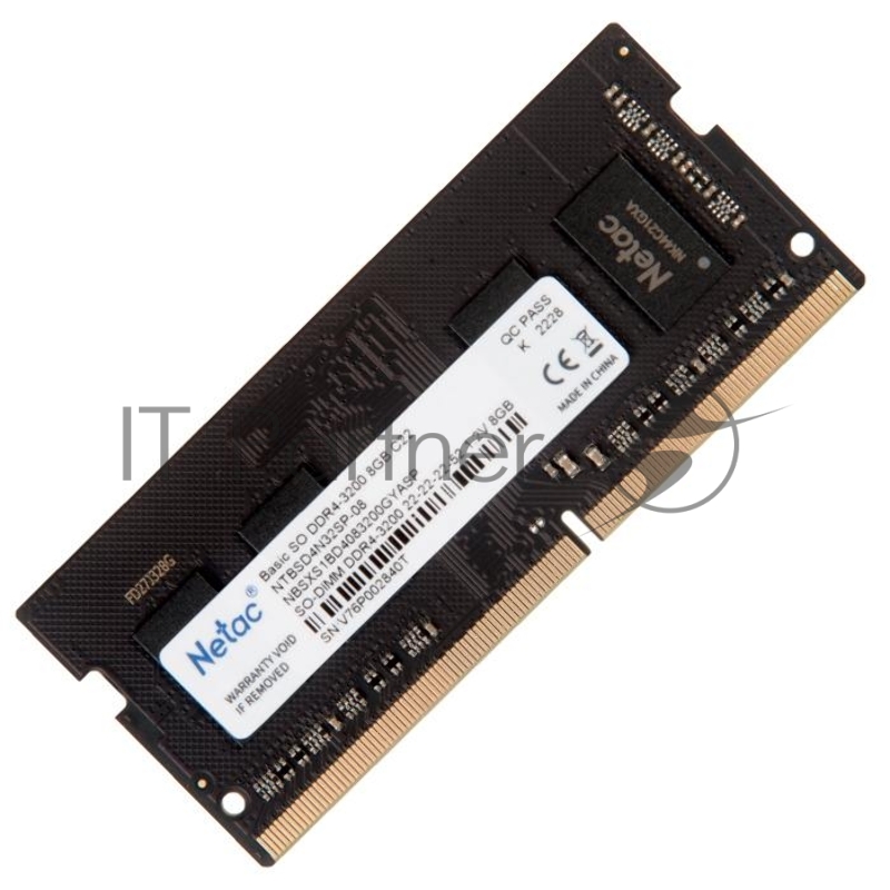 Модуль памяти SO-DIMM DDR 4 DIMM 8Gb PC25600, 3200Mhz, NTBSD4N32SP-08
