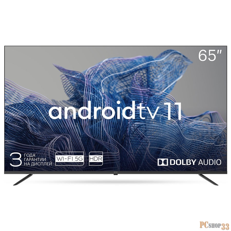 Телевизор LED Kivi 65 65U750NB черный 4K Ultra HD 60Hz DVB-T DVB-T2 DVB-C WiFi Smart TV