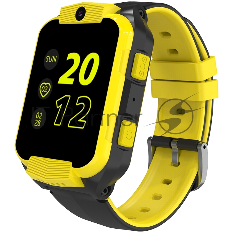 Смарт-часы Kids smartwatch Canyon Cindy KW-41, 1.69IPS colorful screen 240*280, ASR3603C, Nano SIM card, 192+128MB, GSM(B3/B8), LTE(B1.2.3.5.7.8.20) 680mAh battery, built in TF card: 512MB, compatibility with iOS and android, Yellow, host: 53.3*42.3*