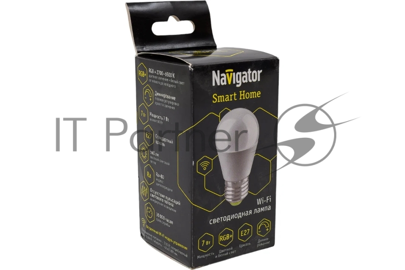 Лампа светодиодная 82 423 Smart Home NLL-G45-7-230-RGBWWW-E27-WIFI матовая E27 176-264В NAVIGATOR 82423