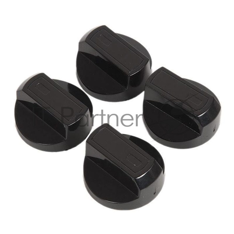 Ручка управления для плиты, универсальная (черная), комплект 4 шт.