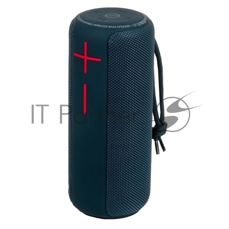 Портативная колонка bluetooth Hopestar P24, TWS, AUX, USB, microSD, TF, Type-C, синий с красной вставкой