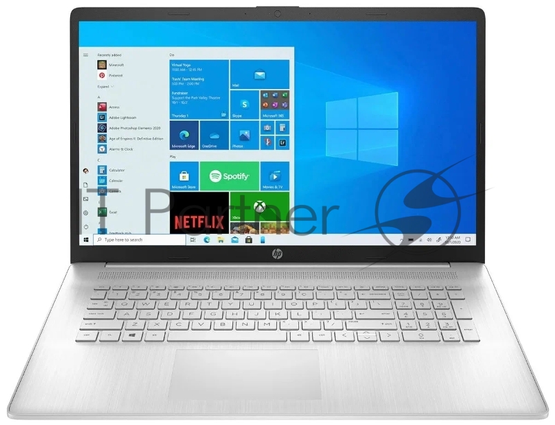 Ноутбук HP 17-cp0321nw Ryzen 5 5500U 8Gb SSD512Gb AMD Radeon 17.3 IPS FHD (1920x1080) Windows 11 Home English silver WiFi BT Cam (5A5L8EA)