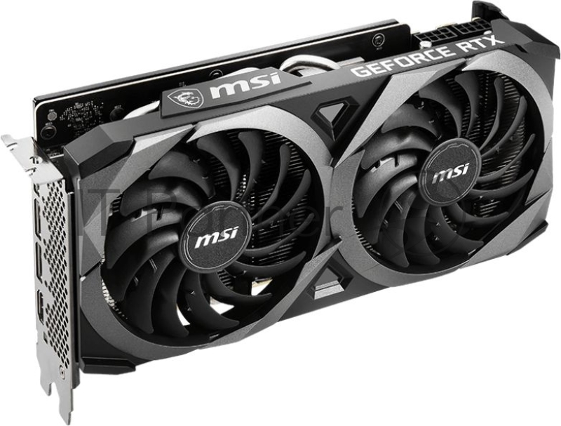 Видеокарта MSI PCI-E 4.0 RTX 3060 Ti VENTUS 2X 8GD6X OC NVIDIA GeForce RTX 3060Ti 8192Mb 256 GDDR6X 1695/19000 HDMIx1 DPx3 HDCP Ret