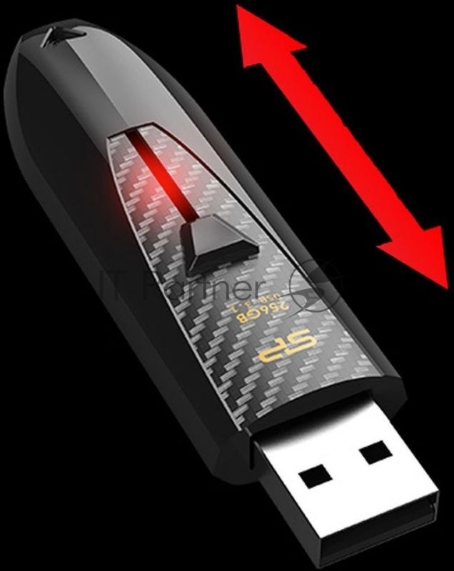Флеш Диск Silicon Power 256Gb Blaze B25 SP256GBUF3B25V1K USB3.0 черный