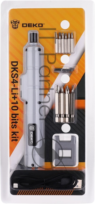 Отвертка аккум. Deko DKS4-Li аккум. патрон:шестигранник 6.35 мм (1/4) (065-0662)