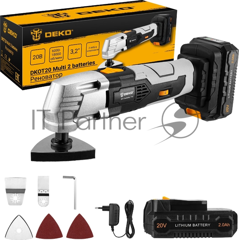 Многофункциональный инструмент Deko DKOT20 Multi 40Вт черный/серый