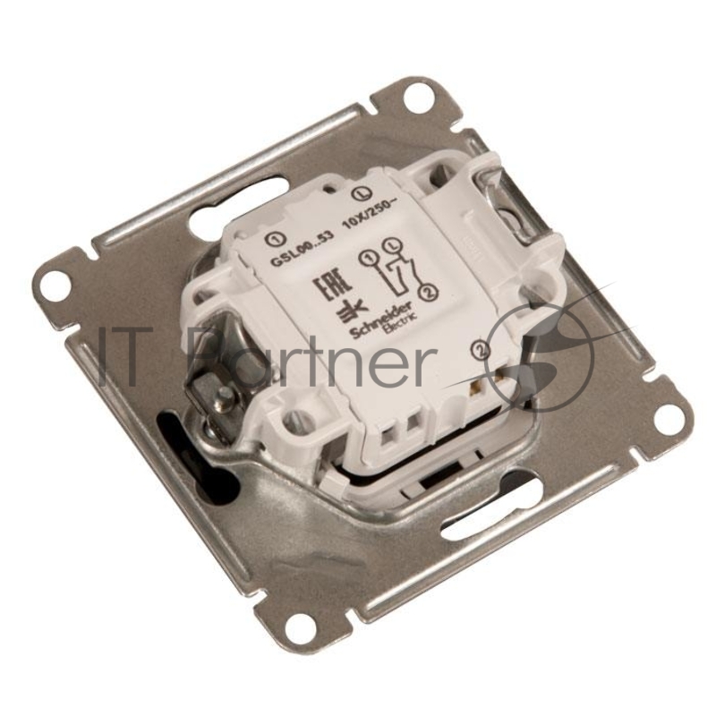 Выключатель двухклавишный с подсветкой антрацит серия GLOSSA Schneider Electric GSL000753