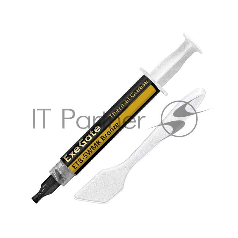 Термопаста ExeGate ETB-5WMK Bronze (4,9 Вт/(м•К), 1.5г, шприц с лопаткой)