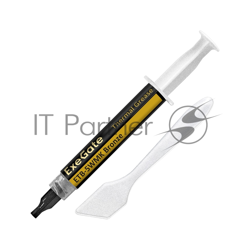 Термопаста ExeGate ETB-5WMK Bronze (4,9 Вт/(м•К), 3г, шприц с лопаткой)