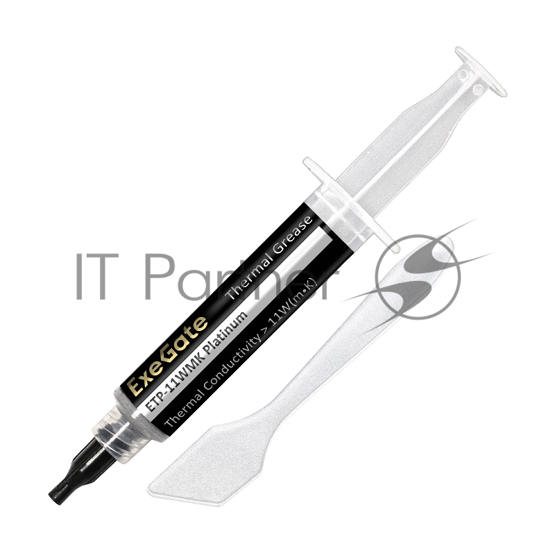 Термопаста ExeGate ETP-11WMK Platinum (11 Вт/(м•К), 8г, шприц с лопаткой)
