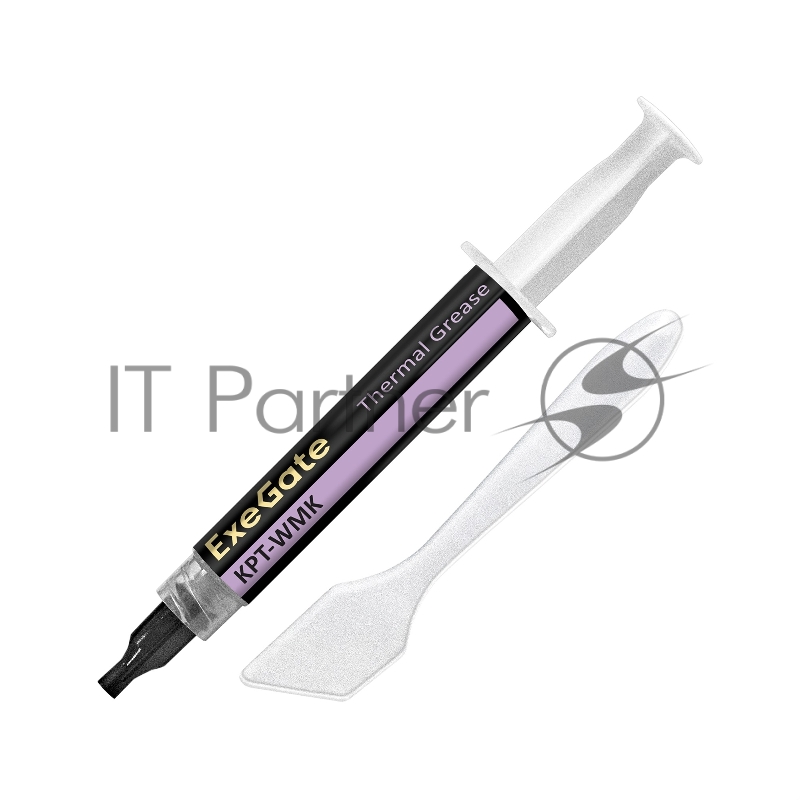 Термопаста ExeGate KPT-WMK (0,8 Вт/(м•К), 3г, шприц с лопаткой)