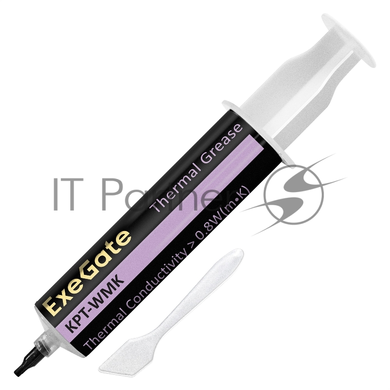 Термопаста ExeGate KPT-WMK (0,8 Вт/(м•К), 50г, шприц с лопаткой)