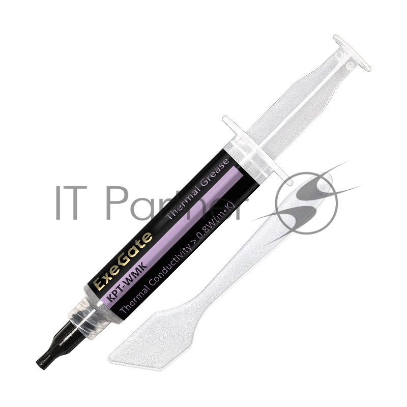 Термопаста ExeGate KPT-WMK (0,8 Вт/(м•К), 8г, шприц с лопаткой)