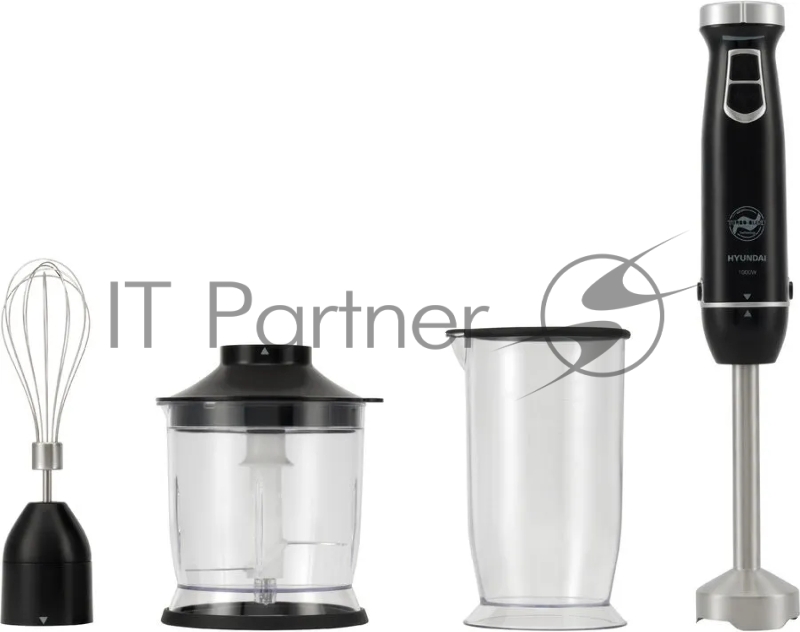 Блендер погружной Hyundai HYB-H3845 1000Вт черный/серебристый