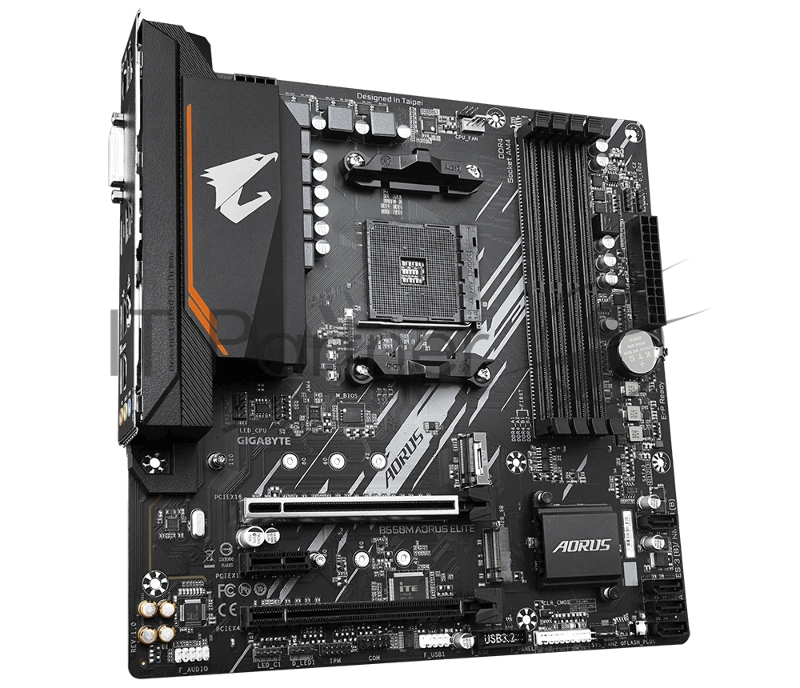 Материнская плата GIGABYTE B550M AORUS ELITE / AMD B550 AM4 4xDDR4-4733 2xM.2 4xSATA DVI-D HDMI / mATX