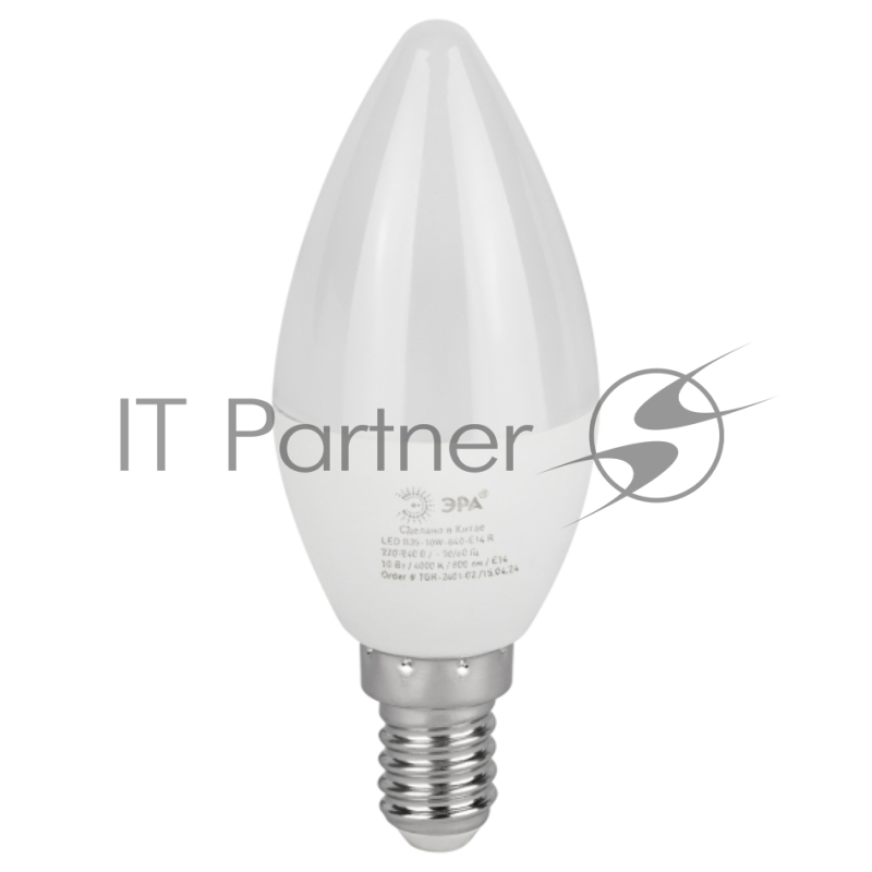 Лампа светодиодная ЭРА LED B35-10W-840-E14 R (диод, свеча, 10Вт, нейтр, E14) (10/100/3500)