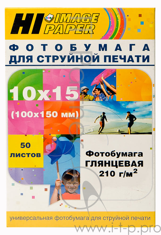 Фотобумага Hi-Image Paper глянцевая односторонняя, 10x15 см, 210 г/м2, 50 л.