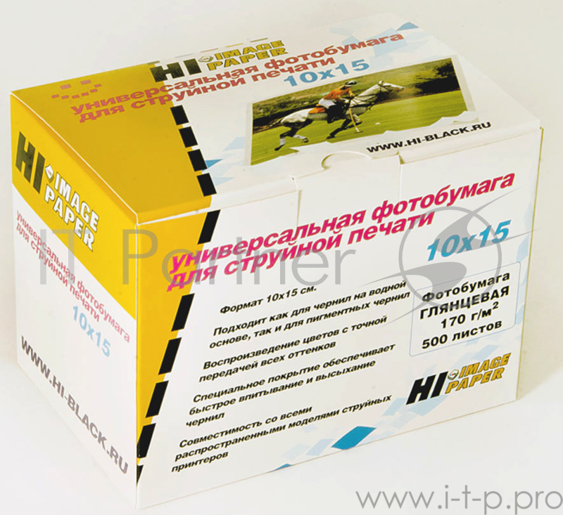Фотобумага Hi-Image Paper глянцевая односторонняя, 10x15 см, 170 г/м2, 500 л.