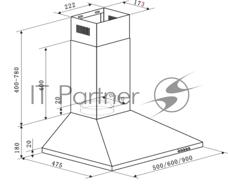 Вытяжка Weissgauff Zosma 50 PB WH