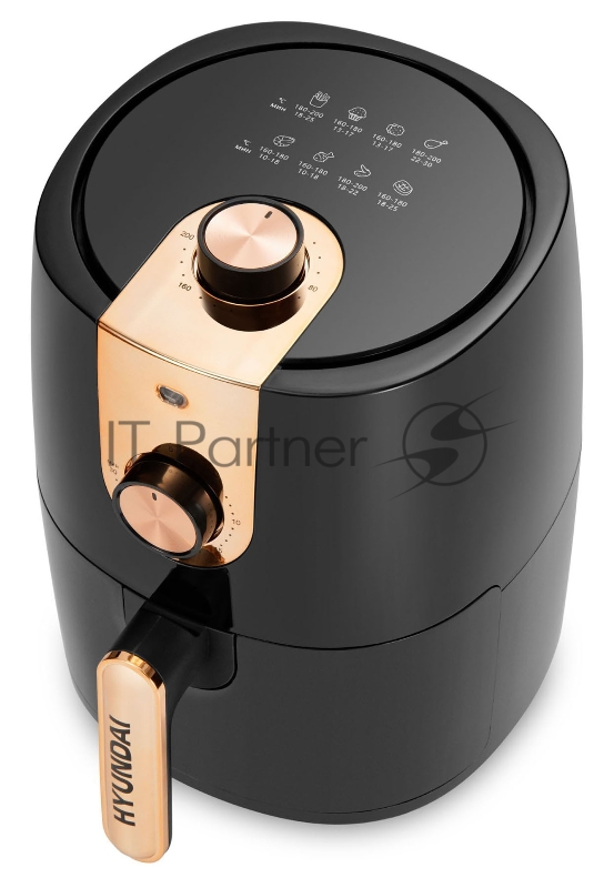 Аэрогриль Hyundai HYF-2057 1000Вт черный/серебристый