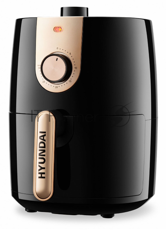 Аэрогриль Hyundai HYF-2057 1000Вт черный/серебристый