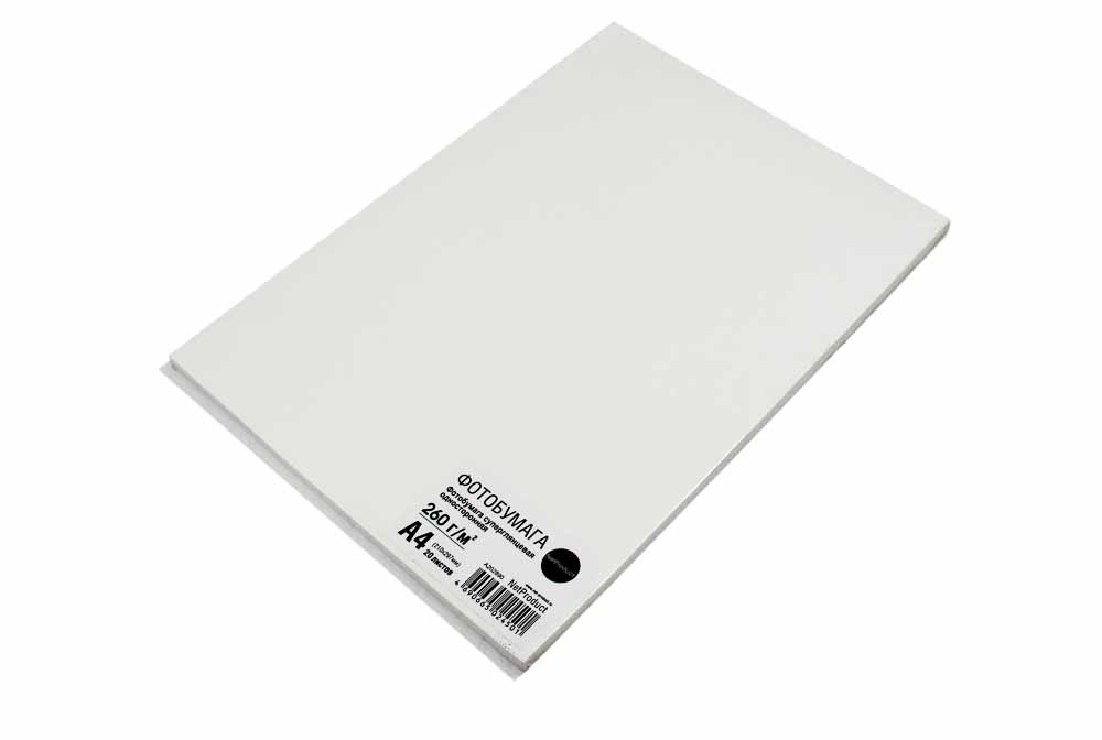 Фотобумага NetProduct суперглянцевая односторонняя, A4, 260 г/м2, 20 л.