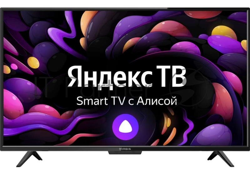 Телевизор IRBIS 39H1 YDX 121BS2, 39,1366x768, 16:9, Tuner (DVB-T2/DVB-S2/DVB-C/PAL/SECAM 9.0 Pie, Yandex,1GB/8GB,Wi-Fi, Input (AV RCA, USB, HDMI, YPbPr mini, LAN, CI+),Output (3,5mm, Coaxial),Black