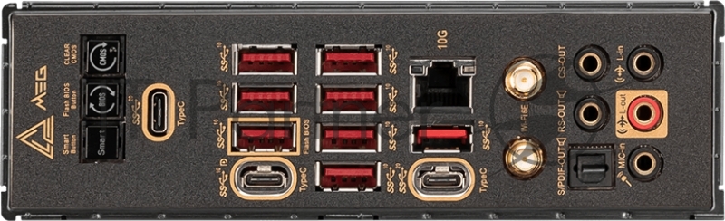 Материнская плата MSI MEG X670E ACE, AM5,4DDR5,3PCI -Ex16,4M.2,6SATA3,3USB 3.2 Gen2x2,10USB3.2 Gen2,4USB3.2 (004169)
