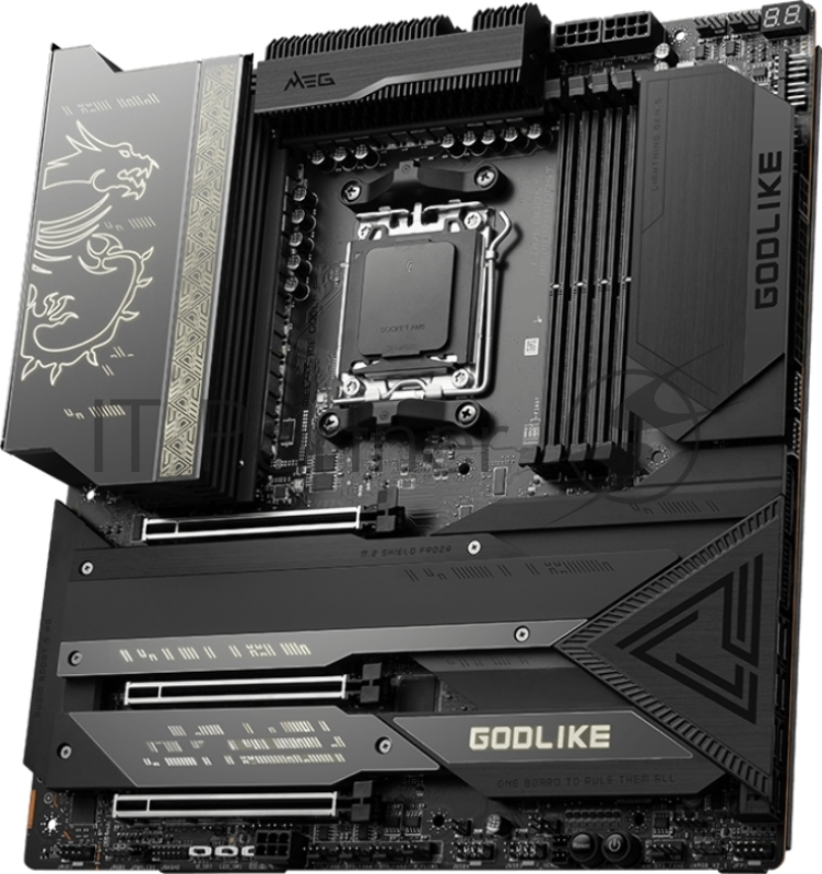 Материнская плата MSI MEG X670E GODLIKE, AM5,4DDR5,3PCI - Ex16,4M.2,8SATA3,3USB 3.2 Gen2x2,8USB3.2 Gen2,4USB3 (010122)