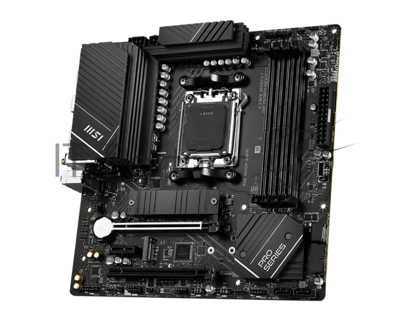 Материнская плата MSI PRO B650M-A WIFI, B650, AM5, 4DDR5, 2PCI - Ex16, 1PCIEx1, 2M.2, 4SATA3