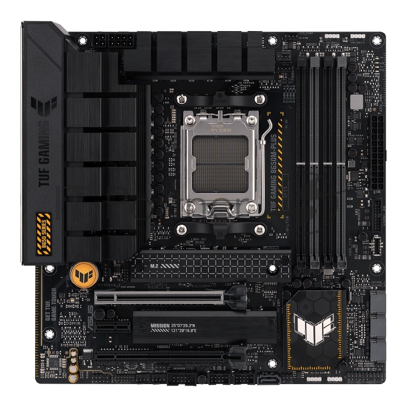 Материнская плата ASUS TUF GAMING B650M-PLUS AM5 micro-ATX 4xDDR5 2xPCIEx16 PCIEx1 2xM.2 HDMI DP 2.5GLAN (90MB1BG0-M0EAY0)
