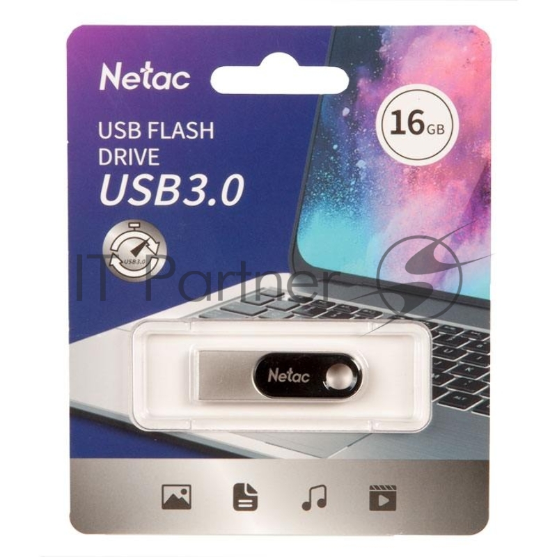 флеш Диск Netac U278 16Gb <NT03U278N-016G-30PN>, USB3.0, металлическая матовая