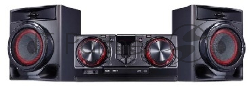 Минисистема LG CJ-44, акустика 2.0, CD, радио: FM, MP3, USB, караоке, мощность фронтальных колонок - 2x240 Вт